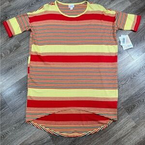 NWT Irma Blouse Yellow with red and black stripes sz:XXS